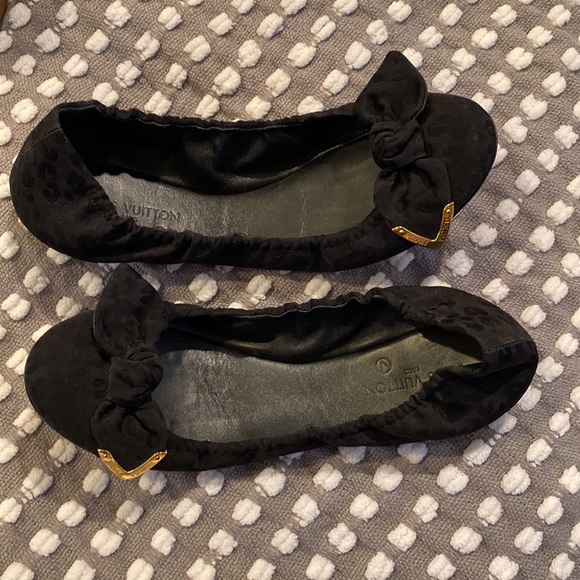 Louis Vuitton Stephen Sprouse Silk Black ballet flats - Picture 3 of 9